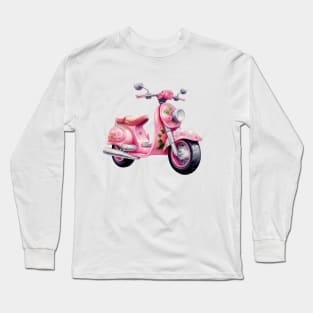 Pink Motorbike Long Sleeve T-Shirt